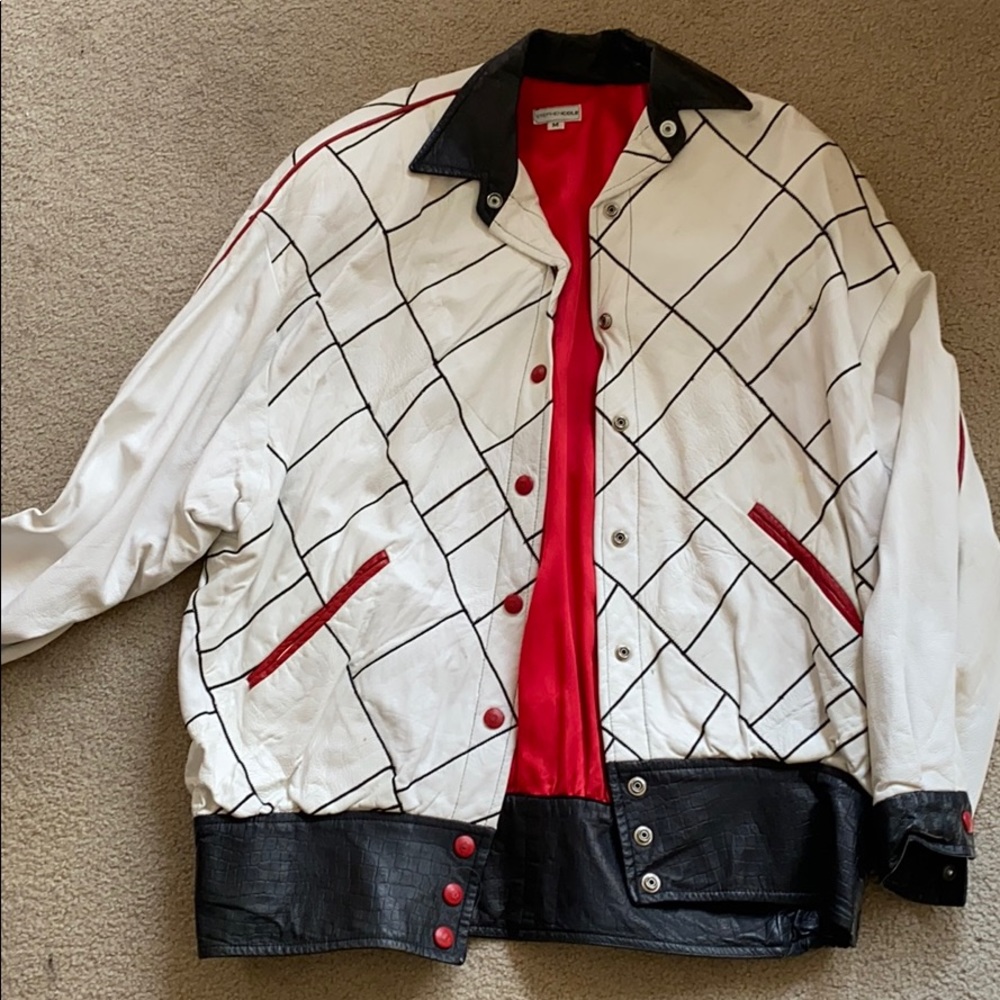 Vintage leather bomber